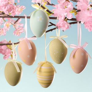 Пасхальные украшения Яйца Монто 6 см, 6 шт