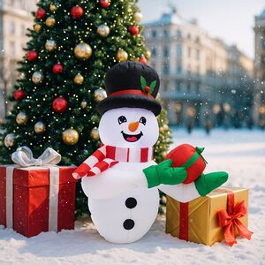 Надувная фигура с подсветкой Снеговик Марли 107 см, IP44