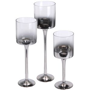 Набор подсвечников-бокалов Копенгаген, 3 шт, стекло (Koopman, Нидерланды). Артикул: DP2001390