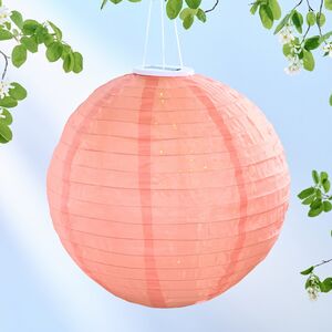 Китайский фонарик на солнечной батарее Solar Millom 40 см, IP44, розовый