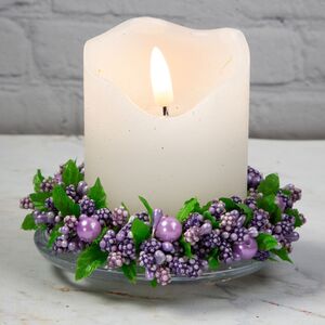 Венок для свечи Жемчужные Ягоды 11 см (Swerox, Швеция). Артикул: E203-L