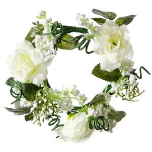 Венок для свечи Белые Розы 13 см Swerox фото 4