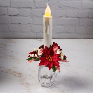 Венок для свечи Пуансеттии Кантри 11 см Swerox фото 2