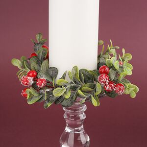 Венок для свечи Дранси - Сочная Брусника 12 см, красный Swerox (Сверокс) фото 3