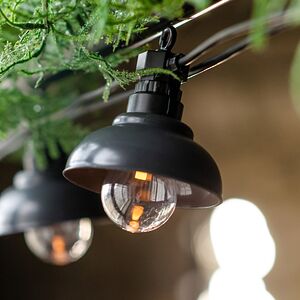 Гирлянда из лампочек Retro Party Lights 5 м, 10 ламп, экстра теплые LED, черный ПВХ, соединяемая, IP44 Winter Deco фото 4