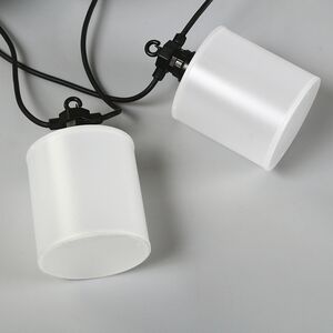 Гирлянда из лампочек Shafty Party Lights 5 м, 10 ламп, теплые белые LED, черный ПВХ, соединяемая, IP44 Winter Deco фото 12