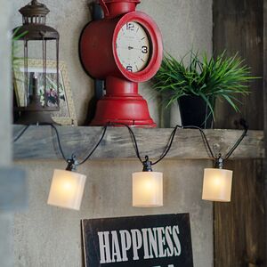 Гирлянда из лампочек Shafty Party Lights 5 м, 10 ламп, теплые белые LED, черный ПВХ, соединяемая, IP44 Winter Deco фото 5