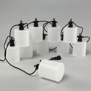 Гирлянда из лампочек Shafty Party Lights 5 м, 10 ламп, теплые белые LED, черный ПВХ, соединяемая, IP44 Winter Deco фото 11