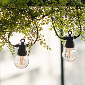 Гирлянда из лампочек Party Lights 10 м, 20 ламп, экстра теплые LED, черный ПВХ, соединяемая, IP44 Winter Deco фото 6