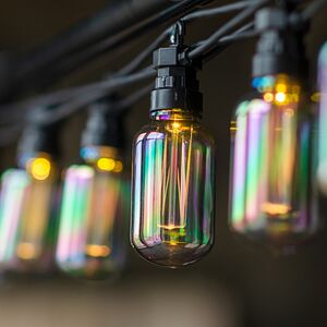 Гирлянда из лампочек Benzine Party Lights 10 м, 20 ламп, теплые белые LED, черный ПВХ, соединяемая, IP44 Winter Deco фото 4