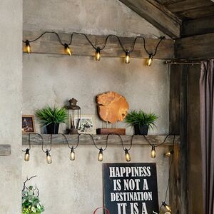 Гирлянда из лампочек Smoky Party Lights 10 м, 20 ламп, теплые белые LED, черный ПВХ, соединяемая, IP44 Winter Deco фото 5