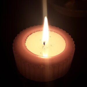 Свеча рифленая Аура Макси, 150*70 мм, кремовый Edelman фото 2