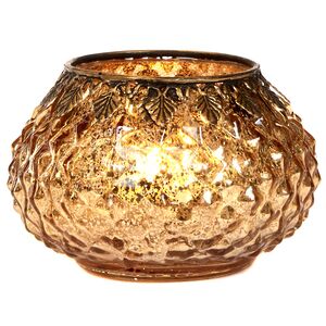 Стеклянный подсвечник Чезаре 11 см золотой (Goodwill, Бельгия). Артикул: FI10108