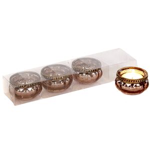 Набор стеклянных подсвечников Теофило 6 см 4 шт шампань Goodwill фото 4