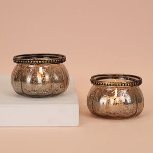 Стеклянный подсвечник Теофило 9 см шампань Goodwill фото 3