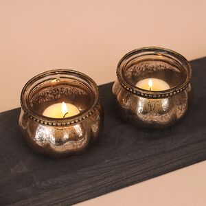 Стеклянный подсвечник Теофило 9 см шампань Goodwill фото 4