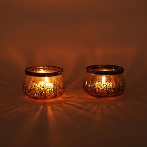 Стеклянный подсвечник Теофило 9 см шампань Goodwill фото 2