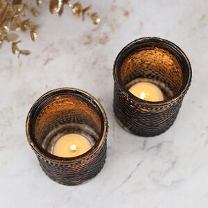 Стеклянный подсвечник стакан Орфео 8 см Goodwill (Гудвилл) фото 3