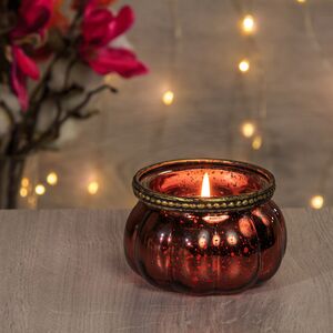 Стеклянный подсвечник Теофило 9 см медный (Goodwill, Бельгия). Артикул: FI10127