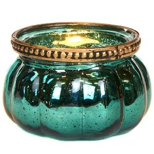 Стеклянный подсвечник Теофило 9 см бирюзовый (Goodwill, Бельгия). Артикул: FI10141