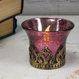 Стеклянный подсвечник Dardanella 7 см, лиловый (Goodwill, Бельгия). Артикул: FI10221