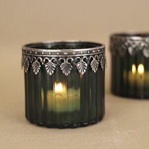 Стеклянный подсвечник Fan Jazithail 9 см (Goodwill, Бельгия). Артикул: FI10505