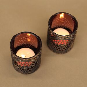 Стеклянный подсвечник Dinafeola 7 см красный Goodwill (Гудвилл) фото 5