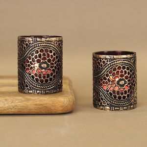 Стеклянный подсвечник Dinafeola 7 см красный Goodwill (Гудвилл) фото 3