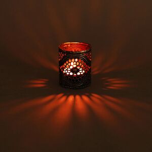 Стеклянный подсвечник Dinafeola 7 см красный Goodwill (Гудвилл) фото 2