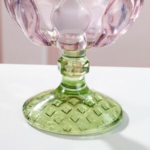 Стеклянный подсвечник-бокал Лотос Candele 11 см розовый Goodwill фото 5