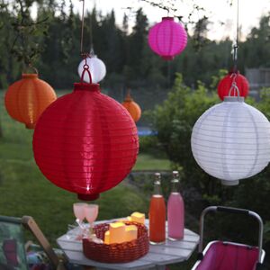 Китайский фонарик на солнечной батарее Solar Shanghai 20 см розовый, IP44 Star Trading фото 4