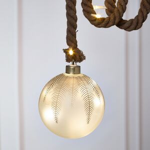 Декоративный подвесной светильник Шар Бруно 10 см, 10 теплых белых LED ламп, на батарейках (Peha, Нидерланды). Артикул: GF-22095