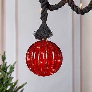 Декоративный подвесной светильник Шар Маниаго 14 см, 15 теплых белых LED ламп, на батарейках (Peha, Нидерланды). Артикул: GF-22310