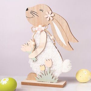 Декоративная фигурка Кролик Глория с Цветочком 25 см (Koopman, Нидерланды). Артикул: GR8000530-2