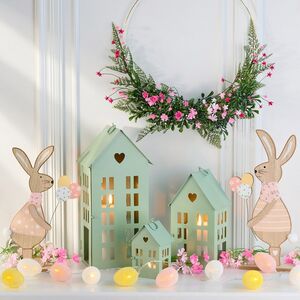 Набор подсвечников-домиков Кэмпбелл 13-35 см зеленый, 3 шт Boltze (Больтце) фото 3