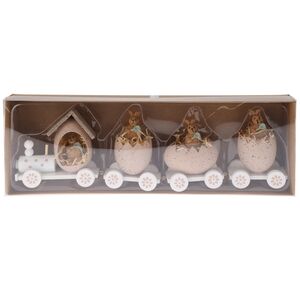 Декоративная фигурка Пасхальный Поезд Чудес 19 см розовая Koopman (Купман) фото 2