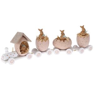 Декоративная фигурка Пасхальный Поезд Чудес 19 см розовая (Koopman, Нидерланды). Артикул: GR8000730-2