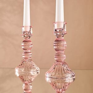 Стеклянный подсвечник Summer Mood 16*8 см розовый (Koopman, Нидерланды). Артикул: HC6703120-1