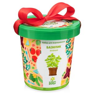 Набор для выращивания Базилик зеленый в горшке (Happy Plant, Россия). Артикул: hpn-14
