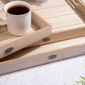 Набор деревянных подносов Alfgund 34-58 см, 3 шт, бежевый Koopman фото 2