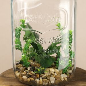 Декоративный флорариум-банка Рубьера с Монстерой 39*20 см, теплая белая LED подсветка  Koopman (Купман) фото 4