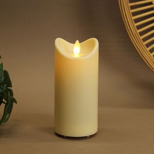 Уличная светодиодная свеча с имитацией пламени 15 см кремовая на батарейках Peha фото 5
