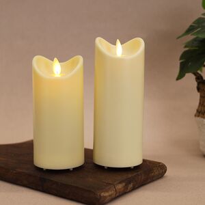 Уличная светодиодная свеча с имитацией пламени 15 см кремовая на батарейках Peha фото 6