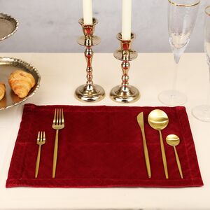 Тканевая салфетка для сервировки стола Дженнифер 40*30 см красная Kaemingk фото 2