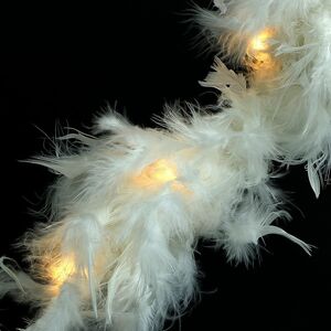 Светодиодная гирлянда на батарейках Белоснежное Боа 1.8 м, 20 теплых белых микро LED, таймер, IP20 (Kaemingk, Нидерланды). Артикул: 483611