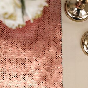 Дорожка на стол Божоле 125*25 см с двусторонними пайетками коралловая Koopman фото 2