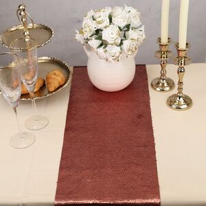 Дорожка на стол Божоле 125*25 см с двусторонними пайетками коралловая Koopman фото 5