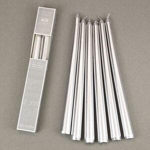 Столовые свечи Блеск 25 см 2 шт серебряные (Koopman, Нидерланды). Артикул: ACC673910