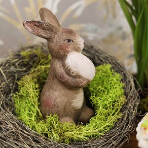 Керамическая садовая фигурка Пасхальный Кролик Люк 11 см Kaemingk фото 2