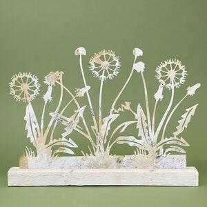 Интерьерное украшение Орлеанские Одуванчики 39*28 см на деревянной подставке (Kaemingk, Нидерланды). Артикул: 846548